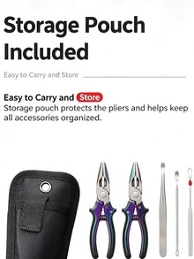 Multi-Piece Eagle Beak + Cloth Bag + Lanyard Portable Fishing Set, Eagle Beak Ring Opener, Fish Hook Remover, Fish Lip Gripper, Fish Scale Remover, Telescopic Buckle, Fishing Pliers, Essential For Outdoor Enthusiasts, Battery Not Included - Multicolor - View 7
