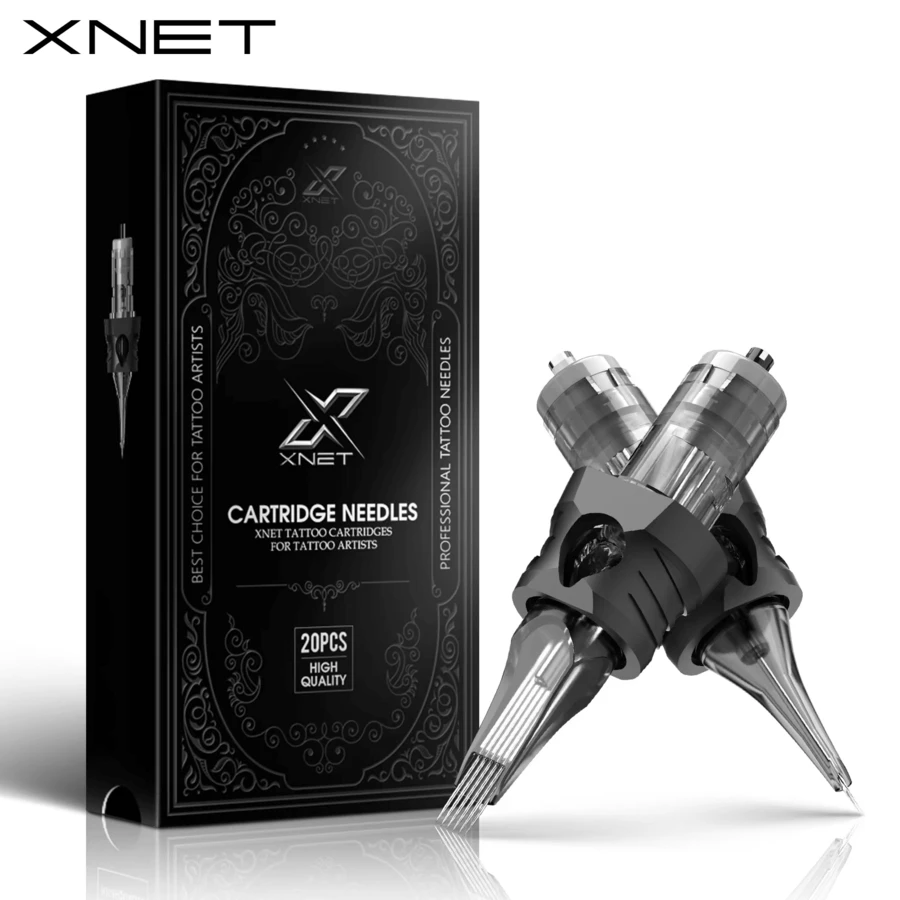 XNET Aurora 紋身針筒 RL/RS 一次性矽膠滅菌紋身針，適用於紋身機握把，20支裝