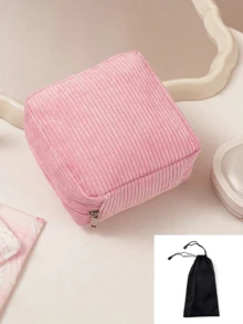 1pc Large Capacity Sanitary Napkin Storage Bag, Multi-Functional Portable Storage Box, Coin Purse And Mini Makeup Bag, Nursing Pad Storage Bag, Tampon Storage Bag, Women's Products Storage Bag, Casual Style, Polyester Material, Storage Solution And Exquisite Gift - Multicolor - View 13