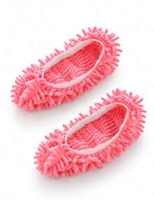 1 Pair Chenille Microfiber Mop Slippers, Elastic Floor Cleaning Shoe Covers, Hands-Free Dusting, Washable And Reusable, Suitable For Home And Dorm Hardwood Floors, Tile Floors - Multiple Styles and Colors - View 13