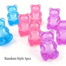 Tachimi 1pc Soft Gummy Bear Squeeze Ball, Maltose Filled Slow Rebound Stress Relief Toy, Adult Handheld Sensory Fidget Toy, Suitable For Daily Relaxation, Birthday Gift Option, Random Shipment - Multicolor - View 10
