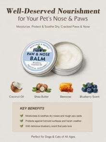 ORIMINOPET Dog & Cat Paw & Nose Care Balm - Natural Formula, Blueberry Scent - 0.53 Oz (15g) - Blue - View 3