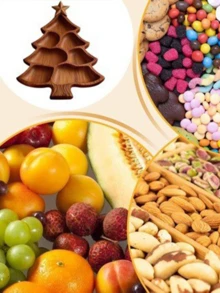 قطعتان من الأطباق الزخرفية على شكل شجرة عيد الميلاد الخشبية، صينية أدوات مائدة عيد الميلاد، ديكورات عيد الميلاد، ديكورات حفلة عيد الميلاد، طبق خبز البسكويت، مناسب لديكورات عيد الميلاد، ديكور المنزل، أدوات المائدة، صينية تخزين الطعام. - متعدد الألوان - مشاهدة 7