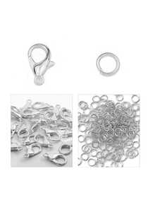 15/150pcs Lobster Clasp, Jump Ring Jewelry Making Kit, Used For DIY Bracelet, Necklace, Earring Making, Jewelry Repair Connector End Accessories - DIY Accessories - View 11