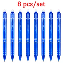 8-Pack Erasable Gel Pens, 6 Color Assorted Retractable Pens, Smooth Writing Refillable Pens With Eraser Tip For Students, School, Office, Note Taking, Journaling, Homework & Everyday Writing - Multiple Styles - View 2