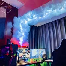 BINDLAN Lampu Awan Petir RGB, Lampu Awan LED DIY, Mendukung Sinkronisasi Musik dan Efek Perubahan Warna, Dekorasi Langit-langit Awan Estetik untuk Kamar Tidur, Ruang Bermain Game, Asrama, Pesta, dan Liburan Natal - Lampu hias awan petir - View 1