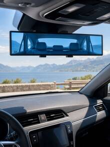 1pc Wide Angle Clip-On Car Rearview Mirror, Panoramic Interior Rearview Mirror Extension, Easy Installation Accessory, Suitable For Daily Commute, Travel And Road Trips, Birthday, Father's Day And Christmas Gift For Drivers - A - View 1