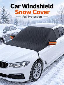 Thickened Magnetic Car Snow/Sun Shade Cover (Semi-Cover Style) For Windshield And Roof; Provides Protection Against Snow And Frost; Suitable For Most Vehicles. - A - View 2