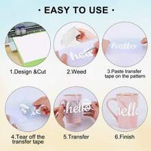 Permanent Vinyl Stickers, Adhesive Vinyl Rolls Compatible With All Cutting Machines, Permanent Outdoor Vinyl Stickers For Decorative Stickers, Car Decals, Scrapbooking, Signage, Glossy Waterproof - Self-adhesive Instant Vinyl Lettering Film - View 9