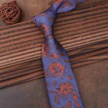 Men's Floral/Paisley Exquisite Jacquard Tie 8cm Hand-Tied Business Formal Banquet Wedding Suit Accessory Multi-Color - Multicolor - View 12