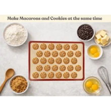2pcs Macaron Silicone Baking Mat, Non-Stick Baking Mat, 30-Circle Macaron Baking Mat, Heat-Resistant Oven Liner, Suitable For Cookies, Pastries, Bread, Pizza - View 6