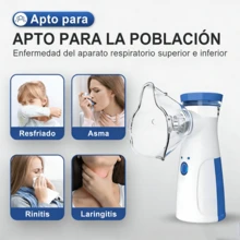 Nebulizador de malla portátil silencioso, inhalador ultrasónico recargable USB, equipo de cuidado respiratorio para uso doméstico, incluye mascarillas para niños y adultos - Ver 10