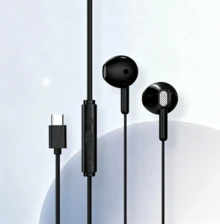 Lenovo EY02 Half-In-Ear Wired Earphones 3.5mm Round Jack With In-Line Control And Microphone, Compatible With Apple, Android, Desktop PC, Laptop, Karaoke Earphones - View 9