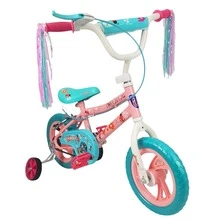 THE BABY SHOP Bicicleta Infantil Rodada 12 con Ruedas de Entrenamiento y Asiento Ajustable Unibike para Niños 4-6 Años - Rosa - Ver 2