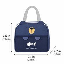 1pc Baby Cartoon Animal Insulated Lunch Bag, Baby Food Storage Bag, Portable Handheld Travel Bag - Multicolor 1 - View 2