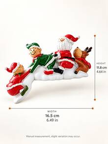 Santa Claus Elf Reindeer Christmas Shelf Decor, Cute Shelf Sitter Figurine With Hanging Edge Design For Mantel, Fireplace, Entryway, Bookshelf And Holiday Tabletop Decor - 1PC - View 12