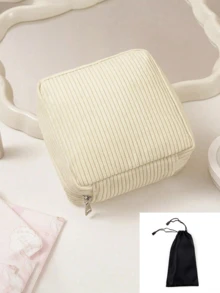 1pc Large Capacity Sanitary Napkin Storage Bag, Multi-Functional Portable Storage Box, Coin Purse And Mini Makeup Bag, Nursing Pad Storage Bag, Tampon Storage Bag, Women's Products Storage Bag, Casual Style, Polyester Material, Storage Solution And Exquisite Gift - Multicolor - View 11