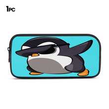 Fashion Glasses Penguin 2D Print Large Capacity 3 Pieces Set, Multi-Compartment Large Space, Suitable For Commuting, Office, Study, Travel And Multiple Scenarios - Printed Bag - View 10