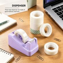 5-In-1 Purple Desktop Tape Dispenser Set, Heavy Duty Non-Slip Tape Holder With 4 Rolls Of Clear Replacement Tape, Portable Desktop Tape Cutter, Suitable For Home, Office, School Classroom, Stationery, Arts & Crafts And Gift Wrapping Supplies - 5Set - View 7