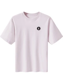 CAMEL CROWN Unisex Summer Short Sleeve T-Shirt, 3-Way Protection Comfort Cotton, Versatile Oil-Resistant Breathable Tee - Morning  Powder - View 3