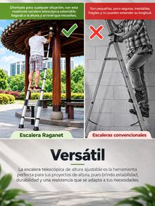Straight Telescopic Folding Ladder - A - View 11