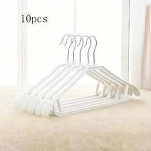 10pcs Wide Shoulder Non-Slip Thick Hangers, Rotating Hook, Extra Thick Wide Hangers, Space-Saving, Suitable For Suits, Sweaters, Dresses, Pants - Multicolor - View 13