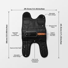 2pcs/Set Wireless Calf Massager, Air Compression Leg Massager With 3 Heating Levels, 5 Intensities, Vibration And Smart Timer Function, Rechargeable Foot Massager Suitable For Home, Office And Travel - Black - View 2