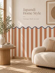 SUPSTICKER Wavy Striped Self-Adhesive Wallpaper, Removable Wall Decor, Suitable For Bedroom, Living Room, Entryway And Home - Stripe - View 2