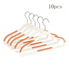 10pcs Wide‑Shoulder Thick Non-Slip Traceless Clothes Hangers, Wet & Dry Dual‑Use Non‑Slip Hangers, 360° Swivel Hook, Space‑Saving Closet - Multicolor - View 12