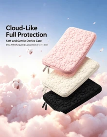 REMAX BAG-29 13-14 Inch Laptop Sleeve, Floral Puffy Puff Style Portable Computer Storage Bag - View 1