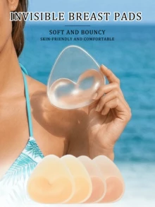 1 Pair Of Soft Silicone Breast Pads (30 Nipple Covers Included), Skin-Friendly And Comfortable, Suitable For Wearing With Exposed Skin. - Multicolor - View 1