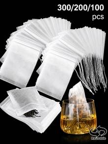 Reusable Non-Woven Fabric Tea Bags, 100, 200 Or 300 Pieces Optional, Designed For Steeping Loose Leaf Tea, Herbs And Spices. These Durable Infusion Bags Are Perfect For Tea Lovers And Traditional Herbal Infusions. - Multicolor - View 2