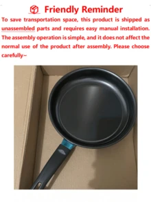 Non-Stick Frying Pan, Suitable For Frying, Stir-Frying, Frying, Baking, Can Be Used In Home Kitchen, Outdoor Camping, Grill Steak, Eggs, Stir-Fry Dishes, Compatible With Induction Cooktop And Gas Stove, Ideal For Camping, Home Cooking, BBQ Parties - View 10