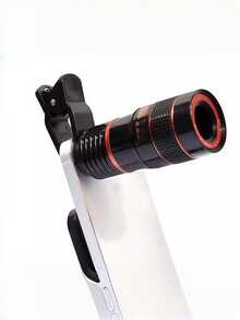 1pc Universal 8x/12x/20x Telephoto Lens Accessory, Clip-On Zoom Lens For Smartphone And Tablet, High Definition Photography Zoom Lens With Phone Clip For Photography And Videography (Suitable For Single Lens) - A - View 12