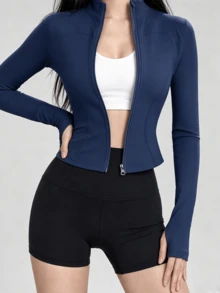 Women Jackets - Navy Blue - View 1