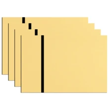 4pcs 12''x8'' Customized Personalized Signs For Home Office (Brushed Gold Panel Carved Black) - Black - View 7