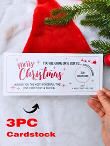 Personalized Christmas Scratch-Off Surprise Card With Envelope, Custom Name & Message Travel Reveal Card, Christmas Greeting Card,Holiday Gift Reveal,Secret Vacation Surprise,Family Couple Friend Gift,Thank You Cards For Business - Multicolor - View 15
