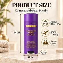 Adglamful Hair Building Fibers 30g/1.05oz, Squeeze Dispensing Hair Fiber Powder For Fuller-Looking Hair, Natural-Looking Coverage For Hairline & Sparse Areas - Multicolor - View 8