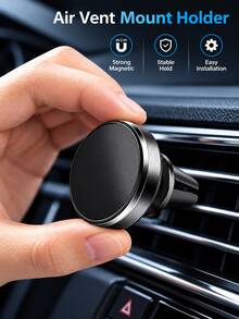 1/2/3PCS Magnetic Car Phone Mount, Strong Magnetic Air Vent Holder, 360° Rotatable, Universal For All Smartphones, Streamlined Stylish Design, Premium Materials, For Car Owners, Daily Commute, Road Trips, Fall Travel, Car Accessories - Clip-on Style - View 6