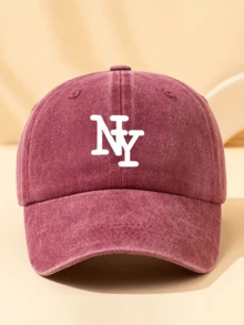 1件 NY字母刺繡棒球帽 可調節防曬帽，適合春秋旅行、海灘度假 - 棒球帽 - 查看 6