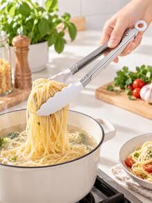 4pcs/2pcs/1pc Stainless Steel Kitchen Tongs With Silicone Tips, Heat Resistant Food Clips, Suitable For Grilling, Cooking, BBQ, Salad, Baking And Kitchen Use, Non-Slip Cooking Tools - Multicolor - View 11