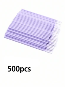 500/400/200/100 قطعة فرشاة ميكرو متعددة الألوان قابلة للثني للاستخدام مرة واحدة، أدوات تطبيق دقيقة لتمديد الرموش وتنظيف غراء الرموش وإزالة المكياج - متعدد الألوان - مشاهدة 15
