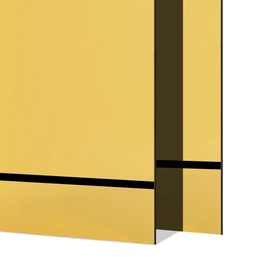 4pcs 12''x8'' Customized Personalized Signs For Home Office (Mirror Gold Panel Carved Black) - Black - View 1