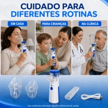 Nebulizador Portátil de Malha JSL‑W302, 3 Níveis de Névoa, Operação Silenciosa, Nebulizador para Adultos e Crianças para Cuidados Respiratórios em Casa - Visão 5