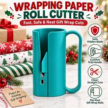 1pc Wrapping Paper Cutter – Christmas Paper Roll Cutter, Paper Cutting Sliding Tool Set, Handmade Gift Wrapping Craft Supplies. Perfect For Birthday Gifts, Halloween, And Christmas Wrapping Paper Rolls. - A - View 6