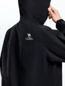 CAMEL CROWN 女款防水保暖抓絨內裡連帽單板滑雪外套，冬季外套 - 幻影黑 - 查看 6