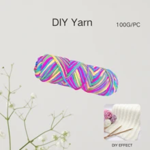 1 Pack 100g Rainbow Cake Yarn, Segment Dyed, DIY Hand Knitting - DIY Yarn - View 4