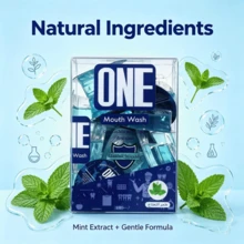 Portable Mouthwash: Gentle Alcohol-Free, Contains Powerful Odor-Neutralizing Active Ingredients, Targets Breath Odor Source Instantly, One Cup Per Use, Keeps You Confident All Day - Mint - View 1