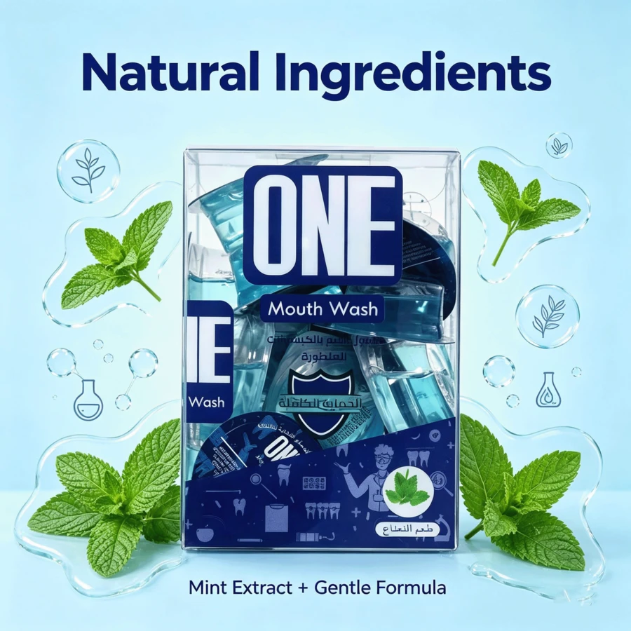 Portable Mouthwash: Gentle Alcohol-Free, Contains Powerful Odor-Neutralizing Active Ingredients, Targets Breath Odor Source Instantly, One Cup Per Use, Keeps You Confident All Day - Mint - View 1