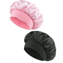 Bonnet Rambut Sutra Satin Mewah, Topi Tidur Halus Ringan dan Bernapas untuk Perlindungan Rambut Keriting, Kepang, Dreadlocks dan Rambut Panjang - Beraneka warna - View 2